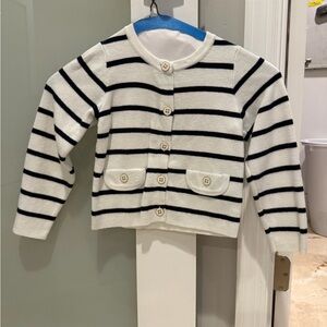 Janie and Jack Navy Striped Kids Cardigan